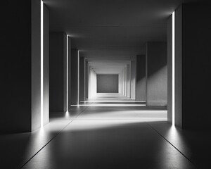 A long, dimly lit hallway with no one in sight