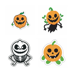 halloween pumpkin set