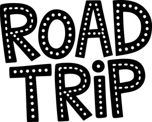 Fototapeta premium Road Trip Typography.