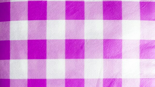 Pink Purple Plaid Fabric Texture With Soft Brush Stroke and Vertical Motion &ndash; Seamless Loop
