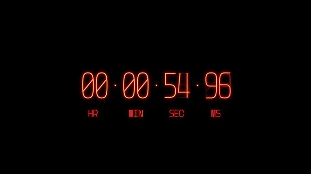 Animation of Retro Analog Countdown Timer 