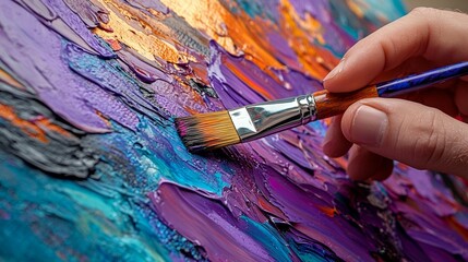 Obraz premium Vibrant Acrylic Painting Texture