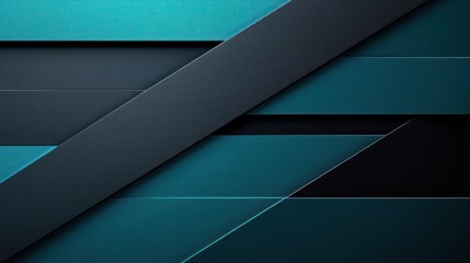 Abstract Geometric Composition With Overlapping Teal And Gray Textured Elements