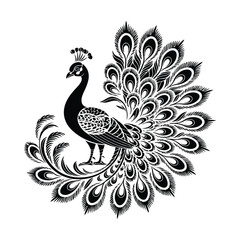 Fototapeta premium peacock feather vector illustration