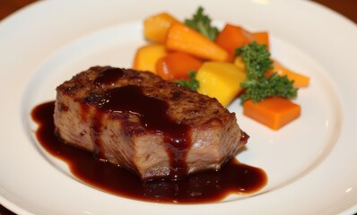 Delicious meatloaf with vegetables