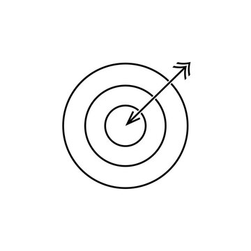arrow hitting target center clip art preview