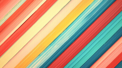 Obraz premium Abstract diagonal colorful stripes painted background texture design art red pink blue teal aqua