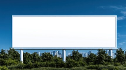Obraz premium Blank Billboard Mockup: Advertising Space for Your Brand