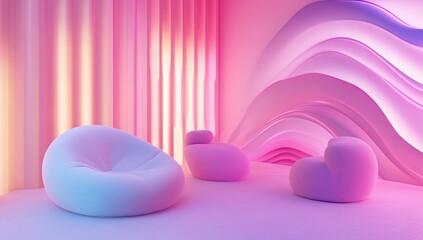 Pink Neon Lounge Interior Design