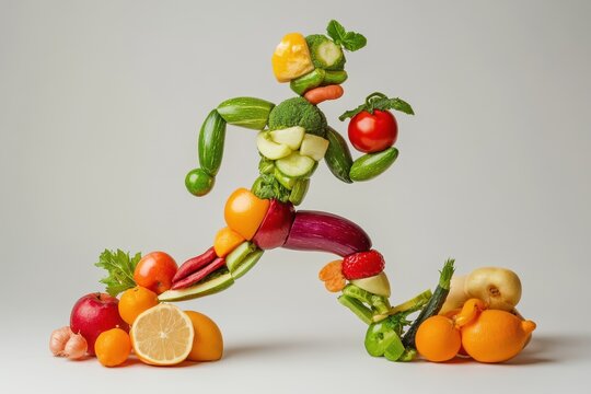 Fruits and vegetables power the running man: a dynamic representation of a healthy and active lifestyle