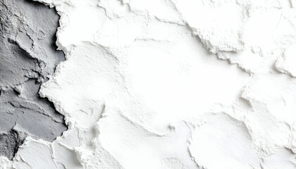 Obraz premium Textured grayscale clay backdrop, half gray, half white, with a rough, sculpted surface