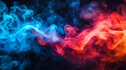 Obraz premium Vibrant Smoke: An Abstract Dance of Color and Texture - Mesmerizing Background for Creative Designs and Modern Art Projects