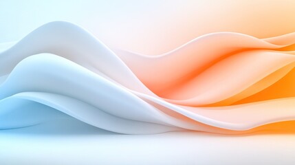 Obraz premium Abstract Waves: A Symphony of Blue and Orange Hues