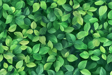 Vibrant green lush foliage natural leaf background texture image plant fresh leafy vivid color leaves