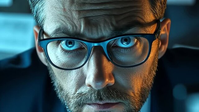 A shrewd detective carefully examining the investigation board and analysing the clues