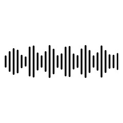 Dynamic Sound Wave Pulse, in Black and White