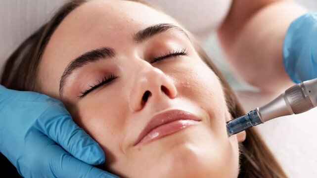 Microneedling Mesotherapy In Beauty Clinic