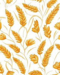 Expansive golden wheat fields gently swaying under a clear blue sky on a warm sunny day in rural landscape