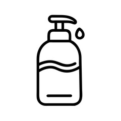 Fototapeta premium Soap dispenser with a droplet in a minimalistic style representing cleanliness and personal care