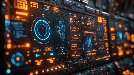 Futuristic spaceship control panel (2)