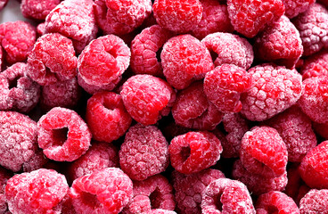framboises surgelées en cours de décongélation