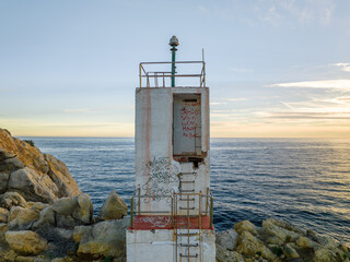 Faro del Pico de la Aguilica en Aguilas, Murcia, España