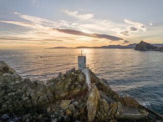 Faro del Pico de la Aguilica en Aguilas, Murcia, España
