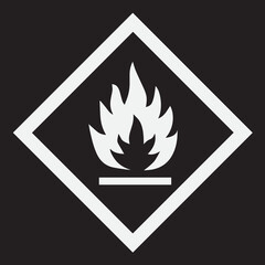 vector fire sign