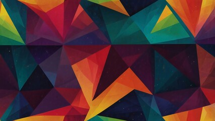Fototapeta premium An eyecatching and colorful abstract geometric design that showcases dynamic triangular shapes and vibrant gradients
