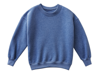 Cozy blue sweatshirt perfect for casual wear and relaxation on a transparent background
