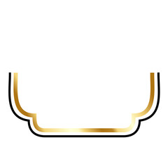 Fototapeta premium Gold bottom frame line