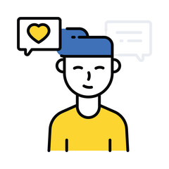 Sympathy vector filled outline icon. EPS 10 file