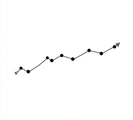 Diagram illustrating the distance between two points laid out on a coordinate system