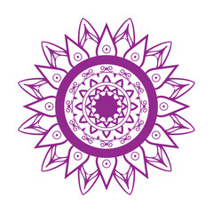 Elegant Purple Mandala Design for Mindfulness & Art