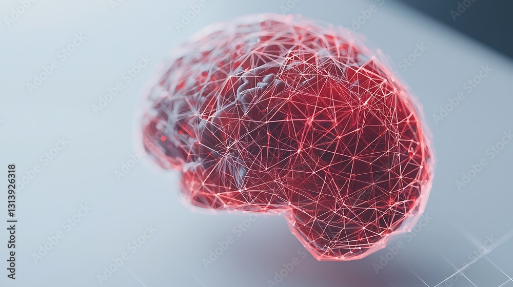 Poster imaginative digital brain representation with neural network design