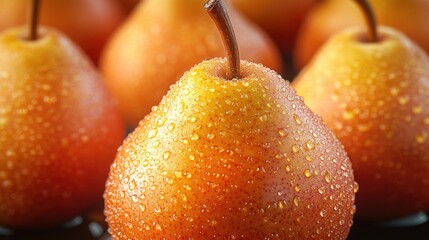 fresh ripe pear realistic 3d isolated,cartoon illustration style