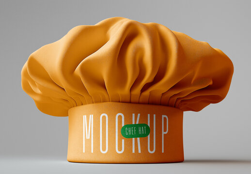 Chef Cap Mockup &ndash; Customizable Cook Hat Template for Restaurant Branding and Culinary Promotions