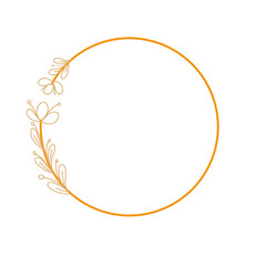 Set of gold circle ring signs isolated on white background vector.
