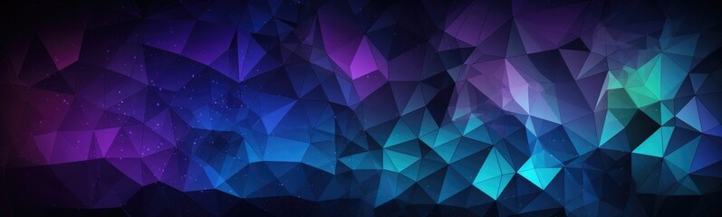 Obraz premium Abstract Geometric Pattern of Triangles in Shades of Blue and Purple