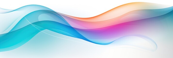 Fototapeta premium Colorful Abstract Wave Design with Vibrant Colors and Smooth Curves