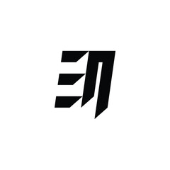 EN monogram logo design letter text name symbol monochrome logotype alphabet character simple logo