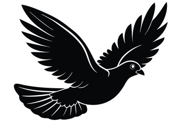 Obraz premium Dove Vector Silhouette