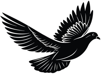 Obraz premium Dove Vector Silhouette
