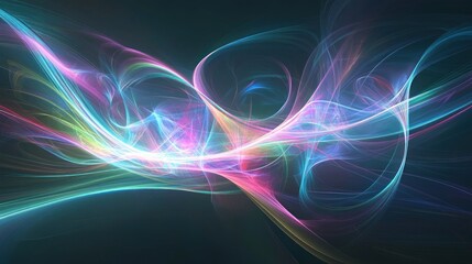 Obraz premium Abstract energy flow, vibrant colors