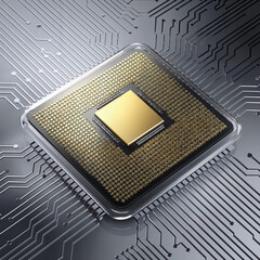 Close up picture of a microchip