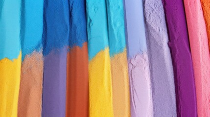 Naklejka premium Vibrant Rainbow Colored Powder Artwork