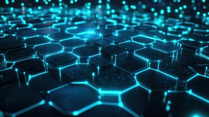 Obraz premium Hexagonal Network of Futuristic Technology
