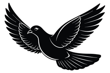 Obraz premium Dove silhouette vector isolated illustration