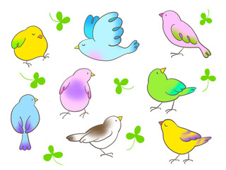 かわいい小鳥のイラストセット
