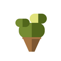 Flat vector trees set. Tree icons are set in a modern flat style.